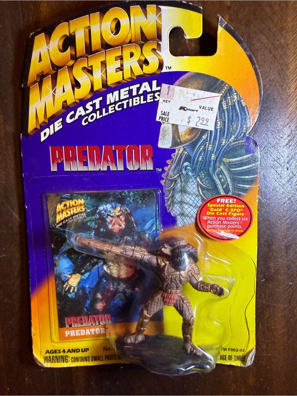 VTG 1994 Kenner Action Masters Predator Die-Cast Metal Collectible Figure -